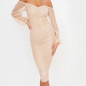 Off The shoulder Nude Dress